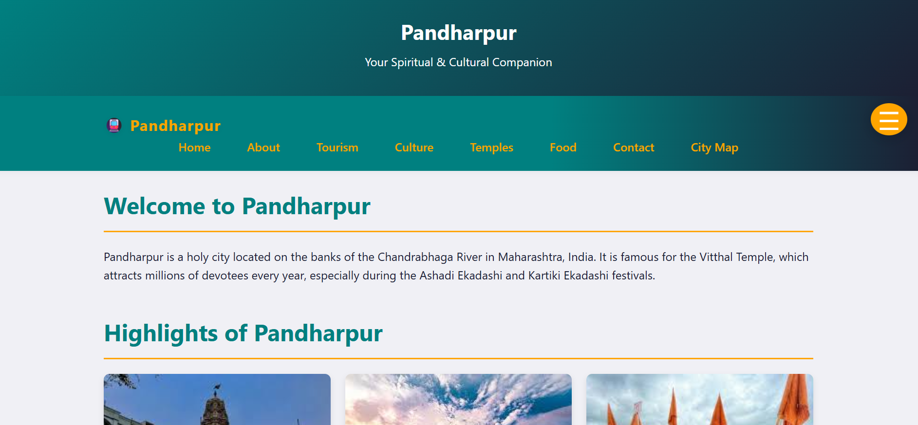 Pandharpur City Website